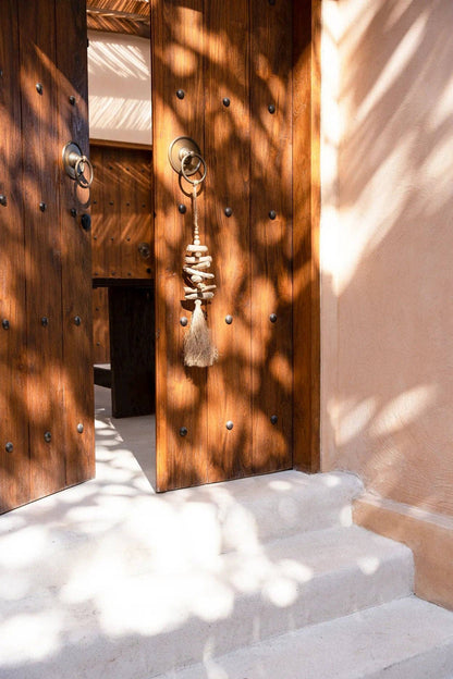 Suspension bois & raphia