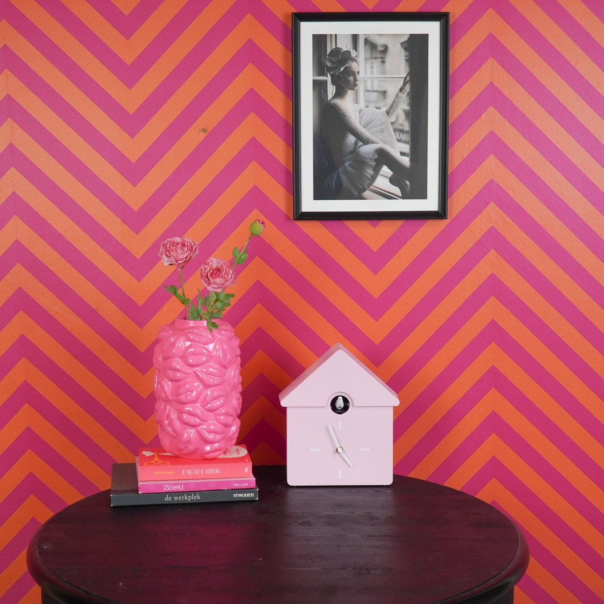 Horloge Coucou Rose