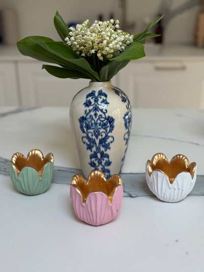 Bougeoir tulipe Poudrée