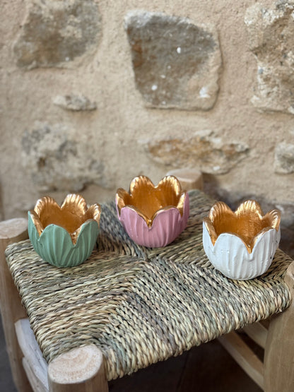 Bougeoir tulipe Poudrée