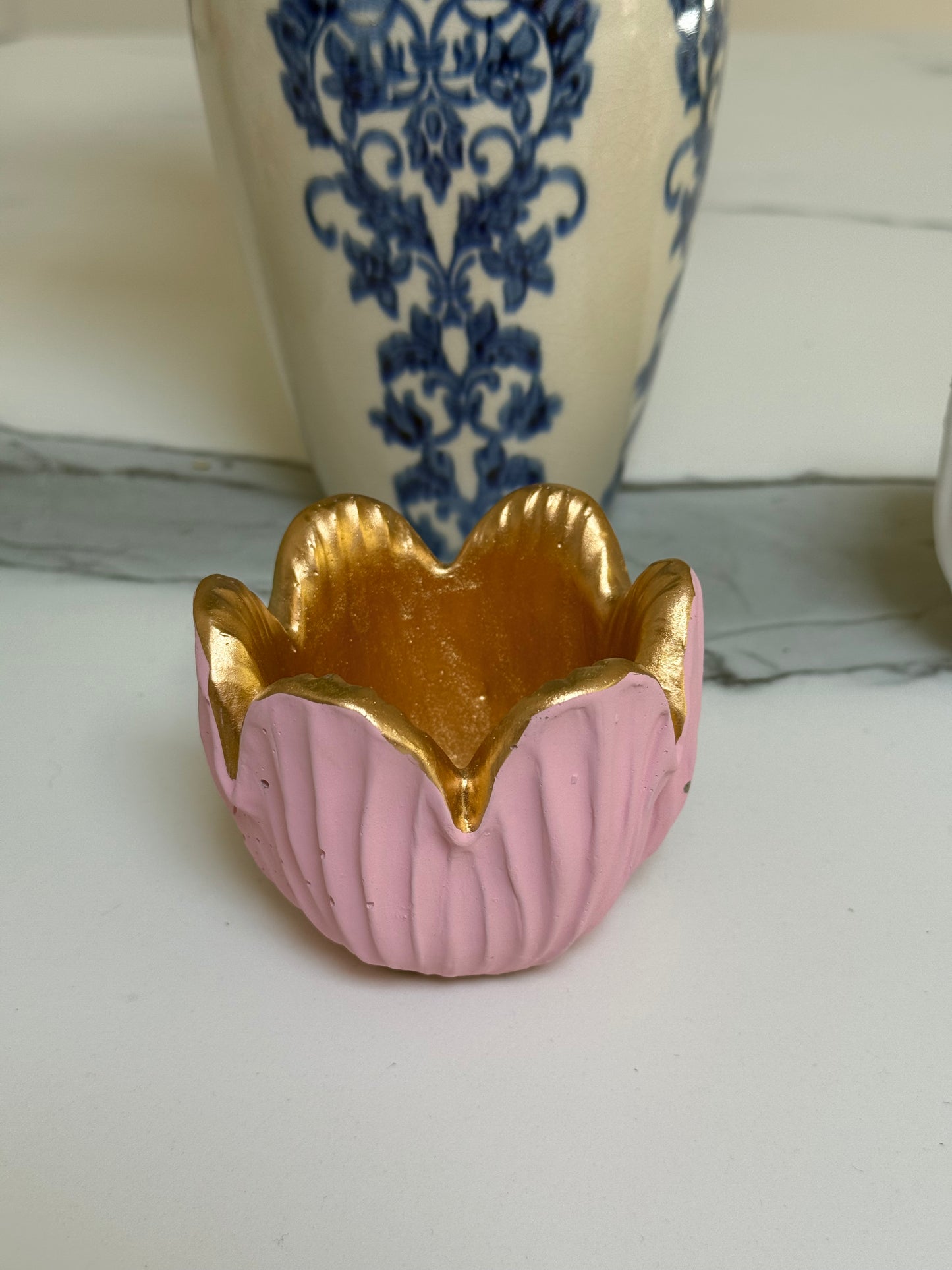 Bougeoir tulipe Poudrée