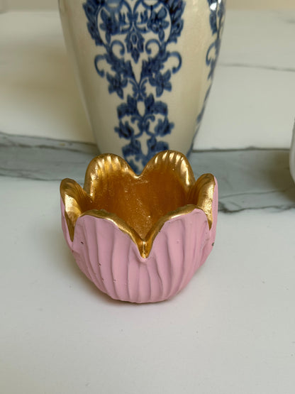 Bougeoir tulipe Poudrée