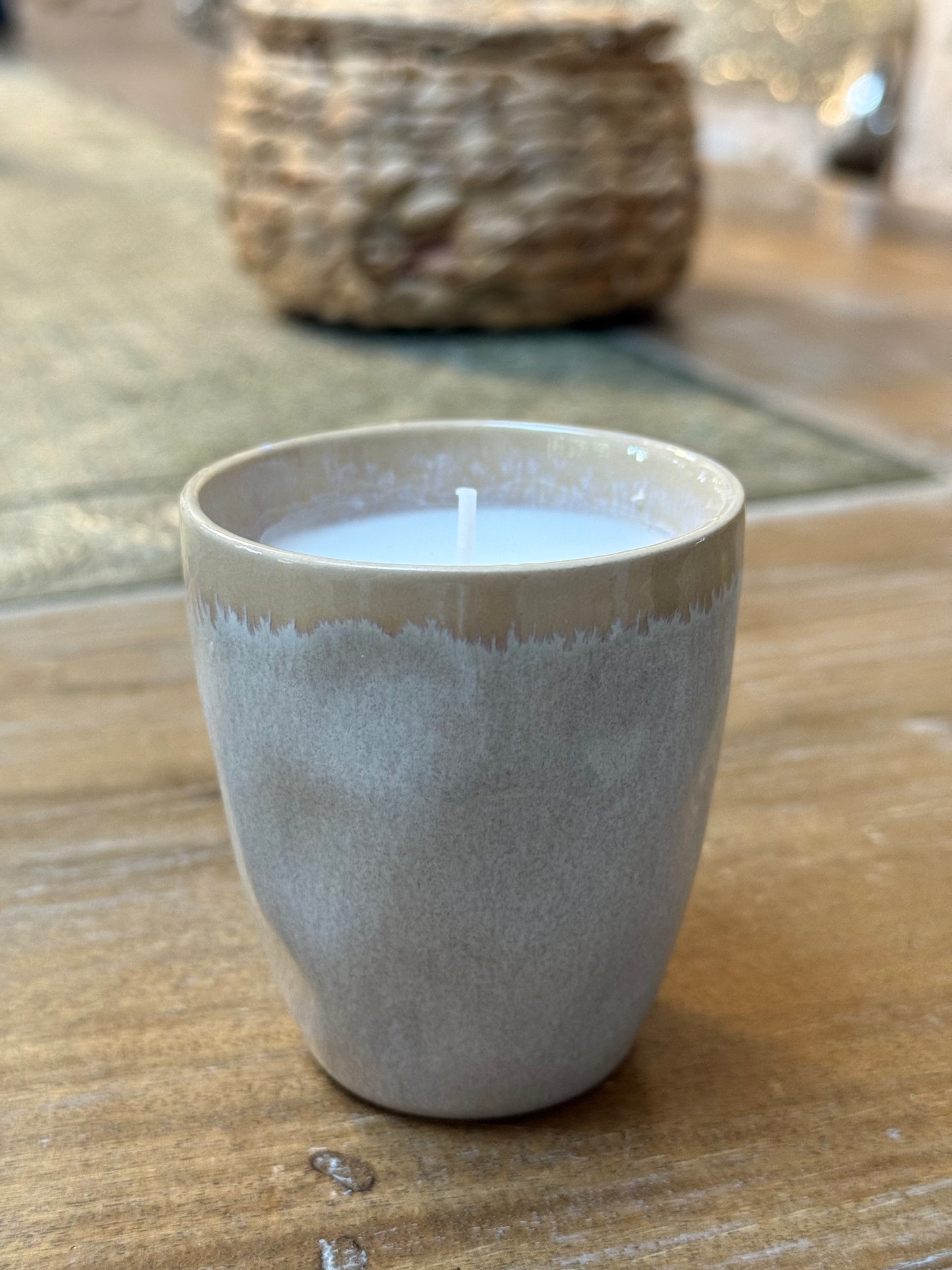 Bougie tasse sable