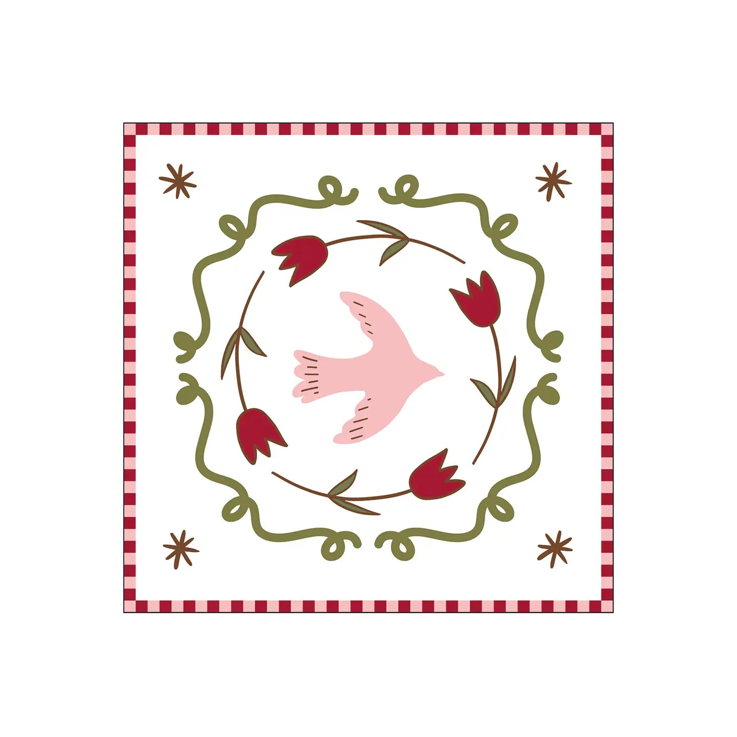 Serviettes Rose colombe