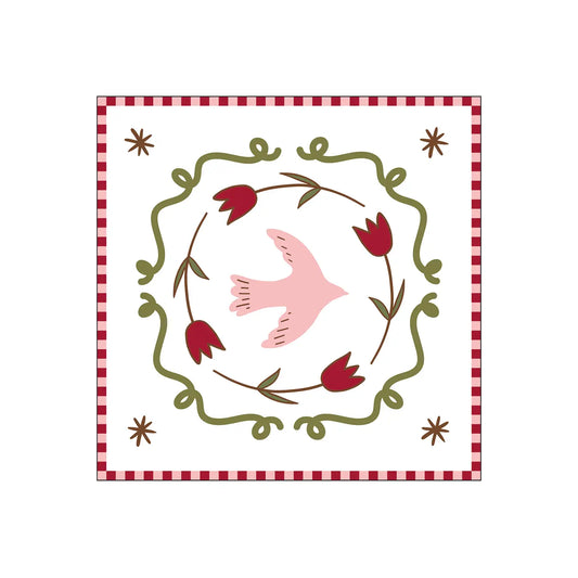 Serviettes Rose colombe