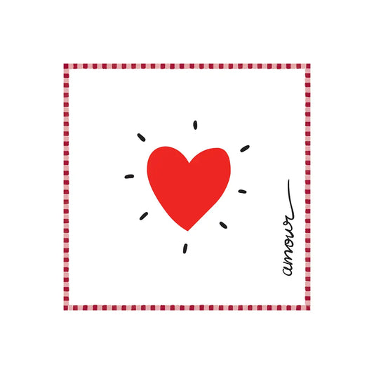 Serviettes Coeur d'amour