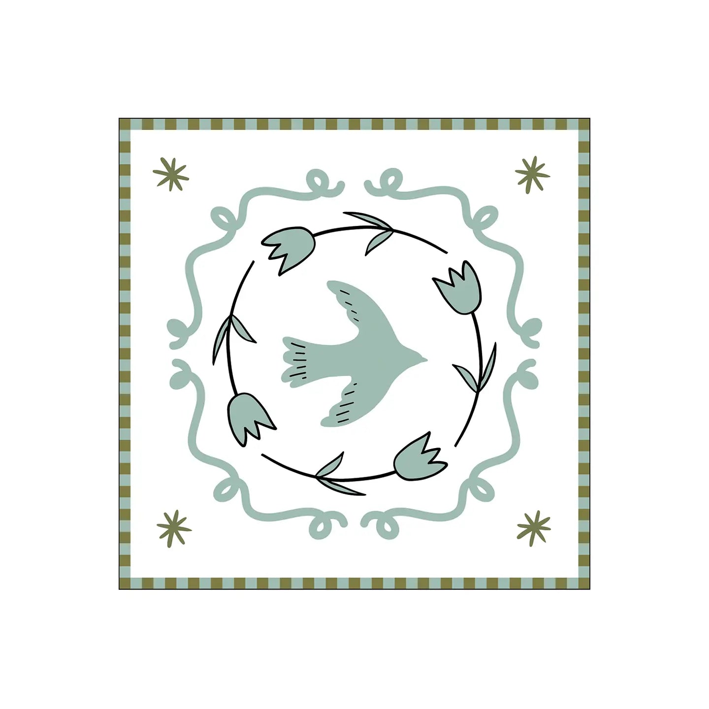 Serviettes Verte colombe